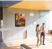 Wandspannrahmen mit Motiv im modernen Büro oder Showroom – hochwertige Wanddekoration