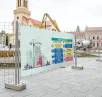 Individuell bedrucktes Bauzaunbanner auf Baustelle – wetterfest und werbewirksam