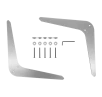 Boomerang Metallfuß für Alurahmen (2 Stk)