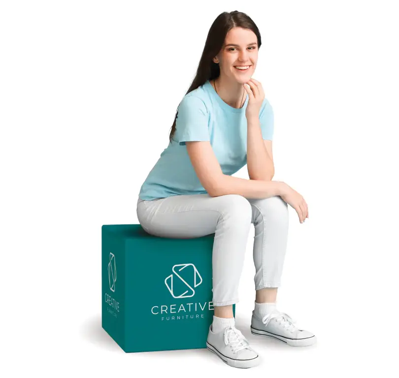 Sitzwürfel mit Druck – praktische Sitzgelegenheit mit individuellem Motiv, ideal für Events und Messen