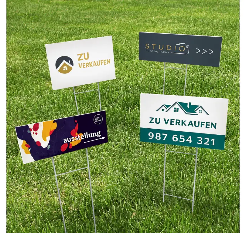 Maklerschild inkl. Druck (min. 25 Stk)