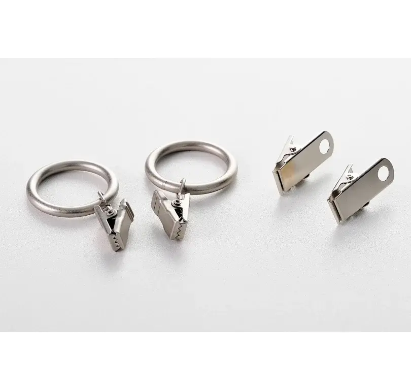 Nachansicht der Metallringe mit Krokodilklemmen