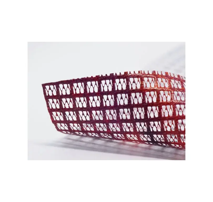 Nahaufnahme Sound-Mesh Banner – robustes Mesh-Gewebe für akustisch wirksame Werbung