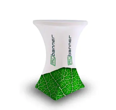 Cocktail Stehtisch Klappbar mit bedruckbarer Stretch-Husse